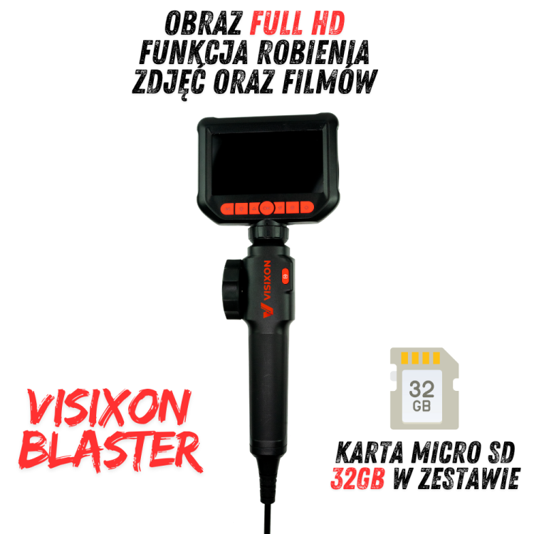 Kamera inspekcyjna Visixon Blaster z ruchomą głowicą 3.9mm.