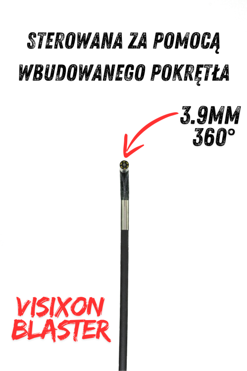 Kamera inspekcyjna Visixon Blaster z ruchomą głowicą 3.9mm.