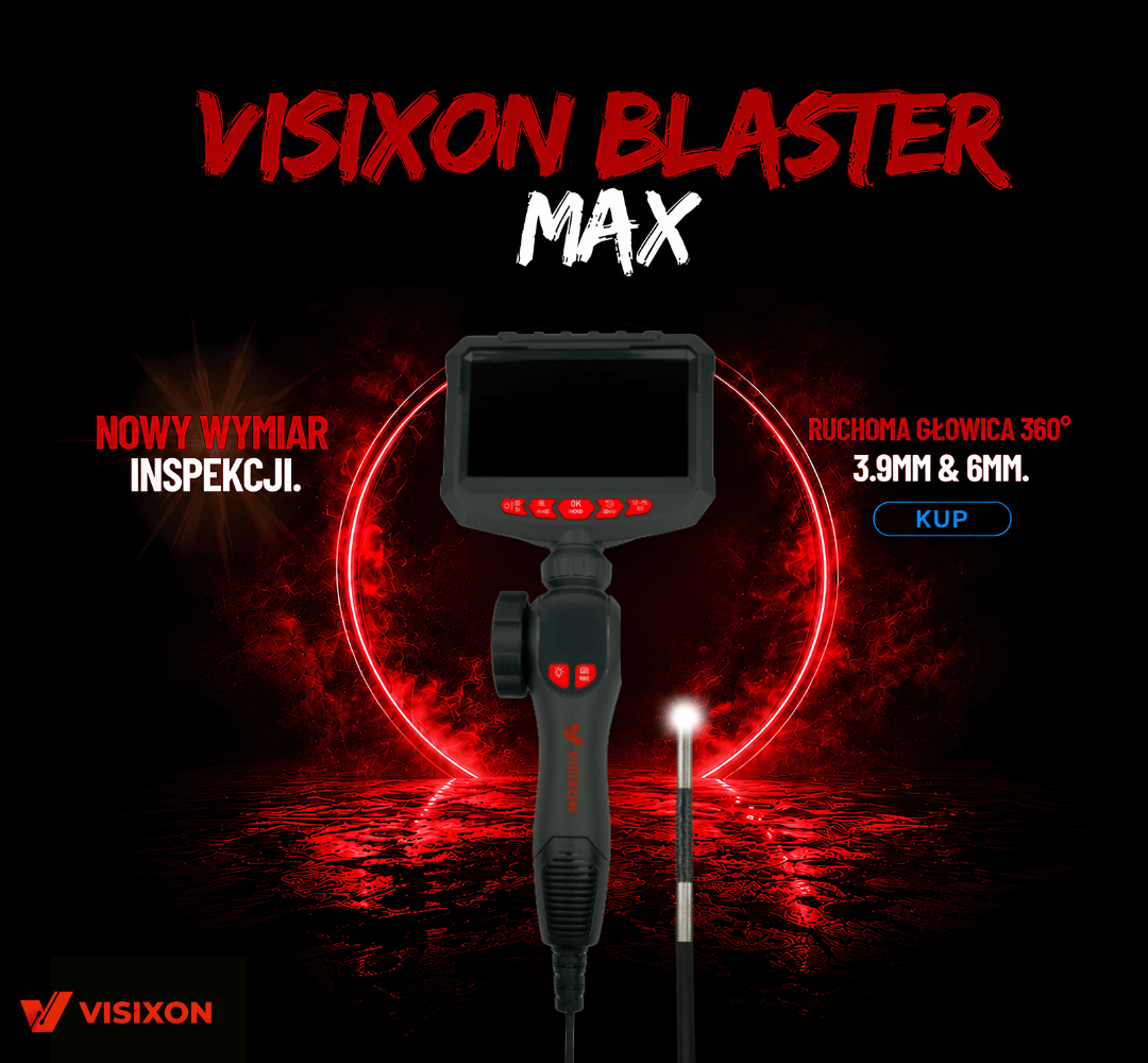 Baner z kamerą inspekcyjną visixon blaster max